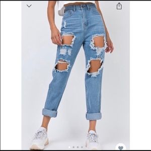 Princess Polly distressed mom jeans